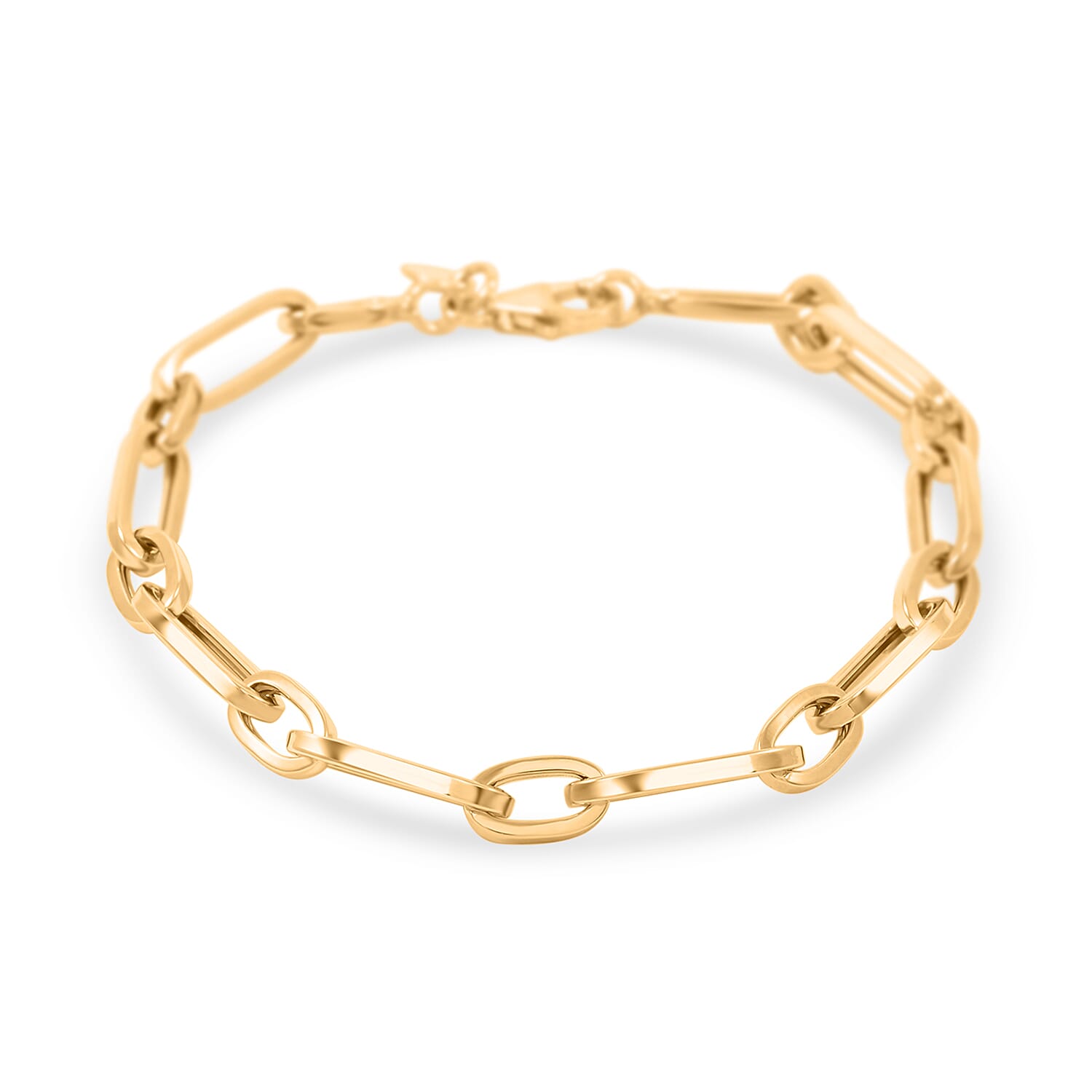 shop lc 14K Yellow Gold 5mm Paperclip Bracelet (7.50 In) 3.60 Grams