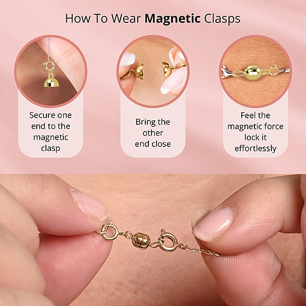 Shop Lc 14K Yellow Gold 6X4.5mm Magnetic Lock With 4.96x1.16mm Spring Ring Lock