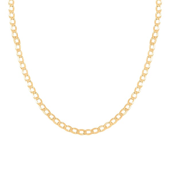 Shop Lc 14K Yellow Gold Cuban Chain Necklace (24 Inches) (2mm 2 Grams)