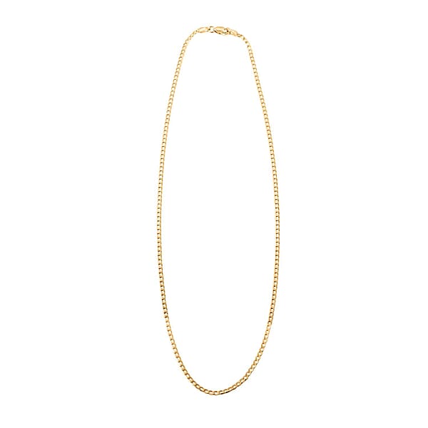 Shop Lc 14K Yellow Gold Cuban Chain Necklace (24 Inches) (2mm 2 Grams)