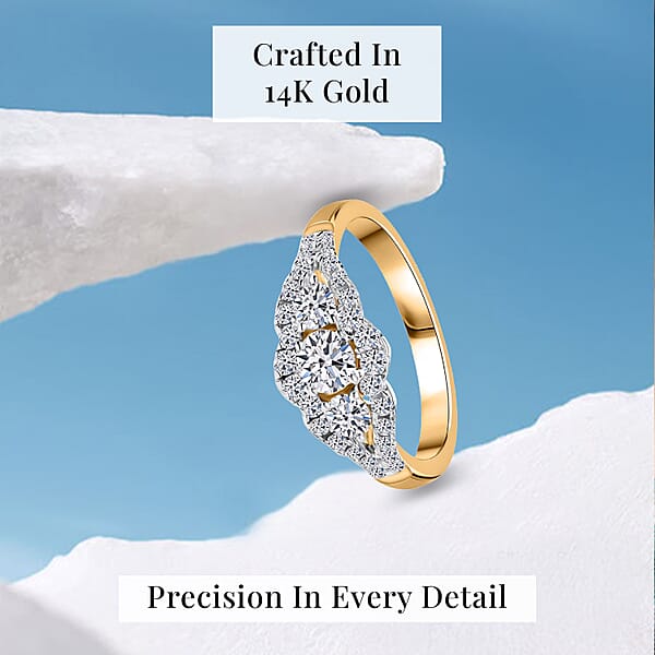 Shop Lc 14K Yellow Gold Luxuriant Lab Grown Diamond G-H SI Ring 1.60 Ctw