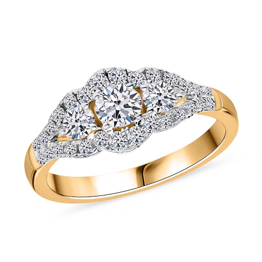 shop lc 14K Yellow Gold Luxuriant Lab Grown Diamond G-H SI Ring 1.60 ctw