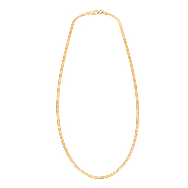 Shop Lc 14K Yellow Gold Over Sterling Silver Textured Square Necklace 18 Inches 3.70 Grams