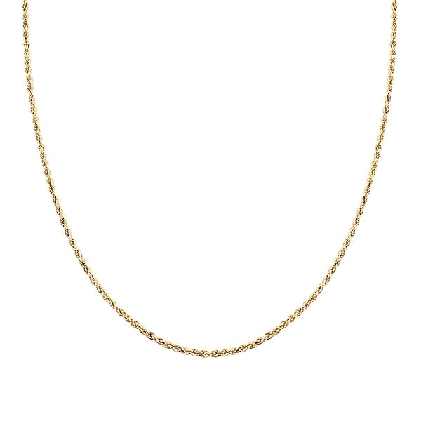 Shop Lc 14K Yellow Gold Rope Chain Necklace (22 Inches) (3mm 3.8 Grams)