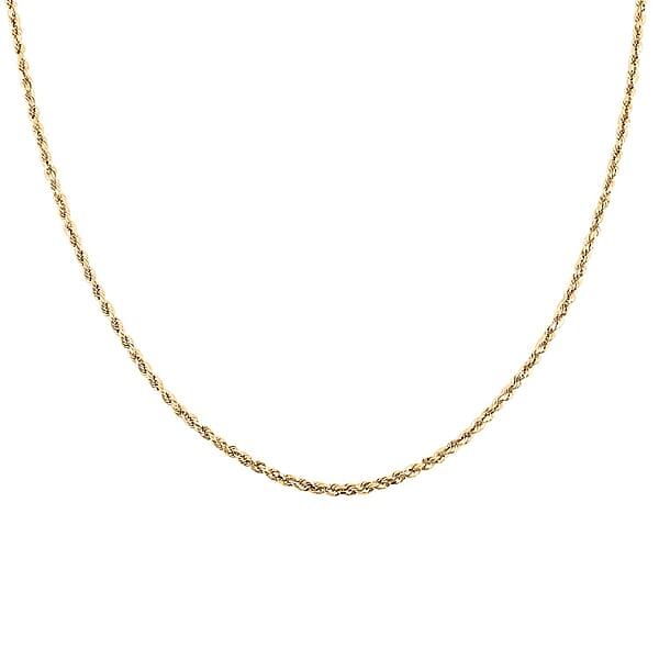 Shop Lc 14K Yellow Gold Rope Chain Necklace (24 Inches) (2.5mm 4.10 Grams)
