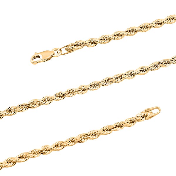 Shop Lc 14K Yellow Gold Rope Chain Necklace (24 Inches) (2.5mm 4.10 Grams)