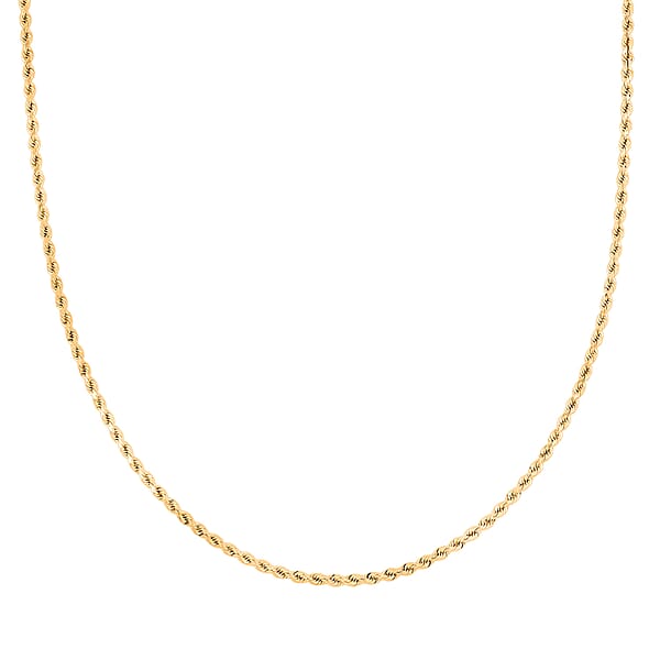 Shop Lc 18K Yellow Gold 1.8mm Rope Necklace 18 Inches 3.97 Grams