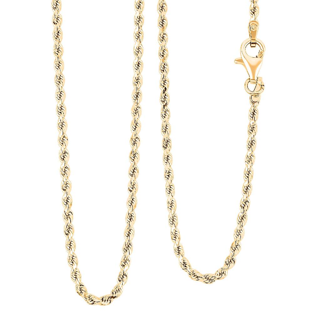 shop lc 18K Yellow Gold 1.8mm Rope Necklace 18 Inches 3.97 Grams