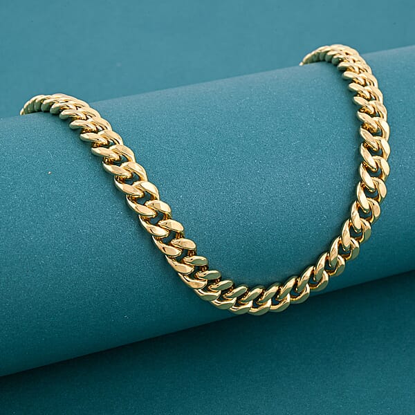 Shop Lc 18K Yellow Gold 6mm Miami Necklace 22 Inches 12.06 Grams