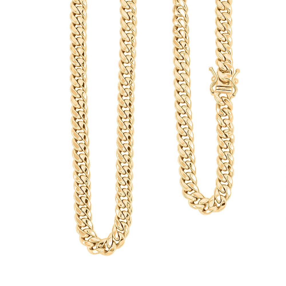 shop lc 18K Yellow Gold 6mm Miami Necklace 22 Inches 12.06 Grams