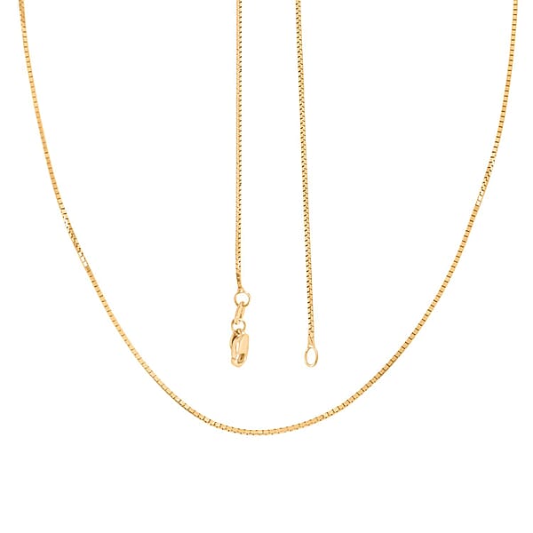 Shop Lc 18K Yellow Gold Box Chain Necklace 16 Inches 3 Grams