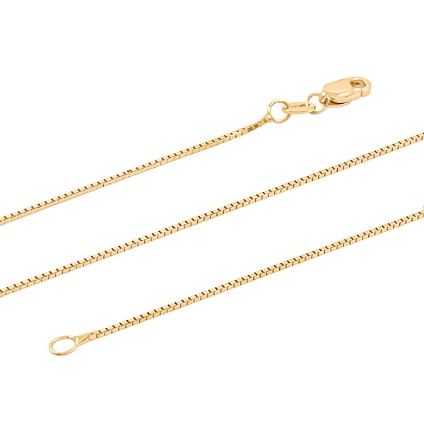 Shop Lc 18K Yellow Gold Box Chain Necklace 16 Inches 3 Grams