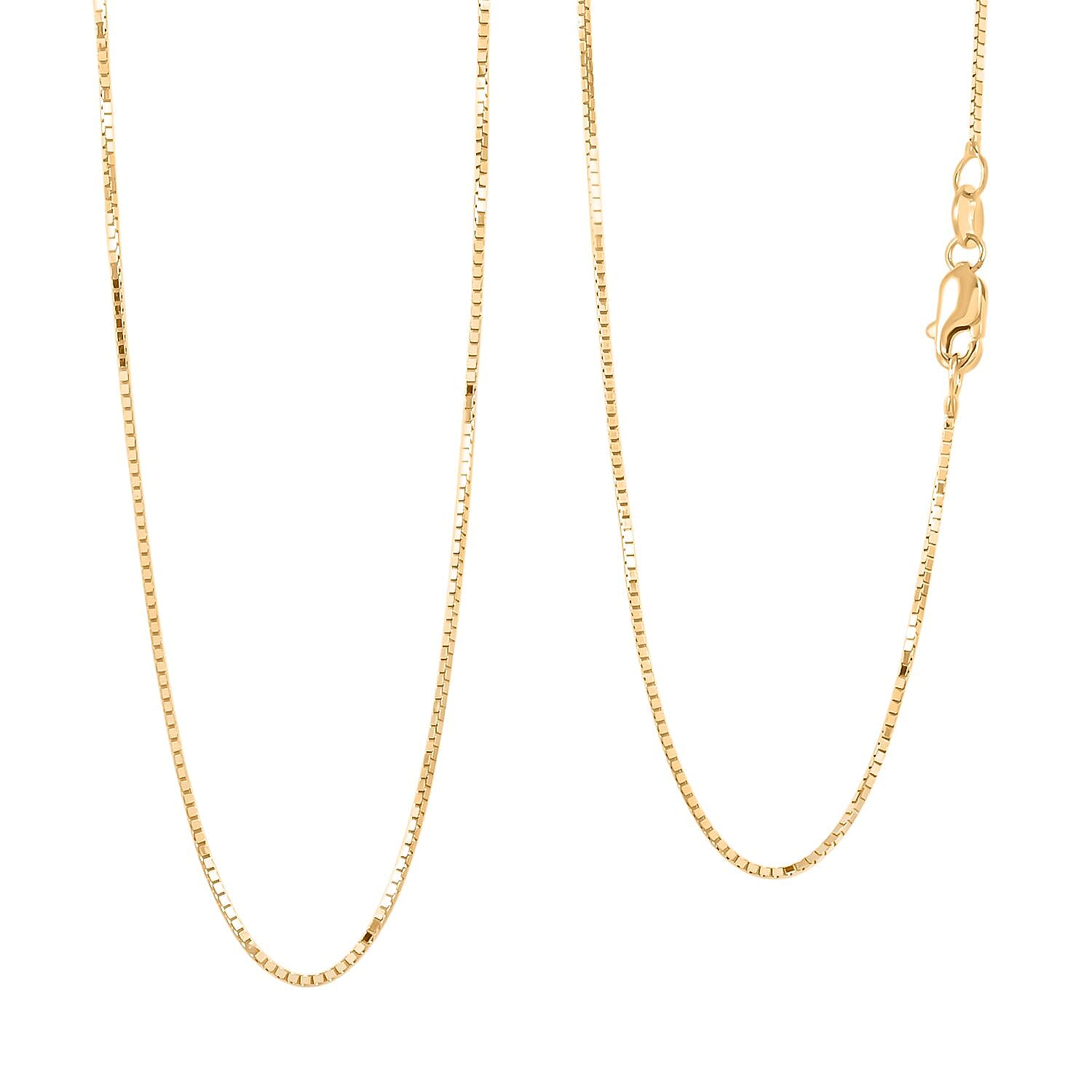 shop lc 18K Yellow Gold Box Chain Necklace 16 Inches 3 Grams shop lc 18K Yellow Gold Box Chain Necklace 16 Inches 3 Grams