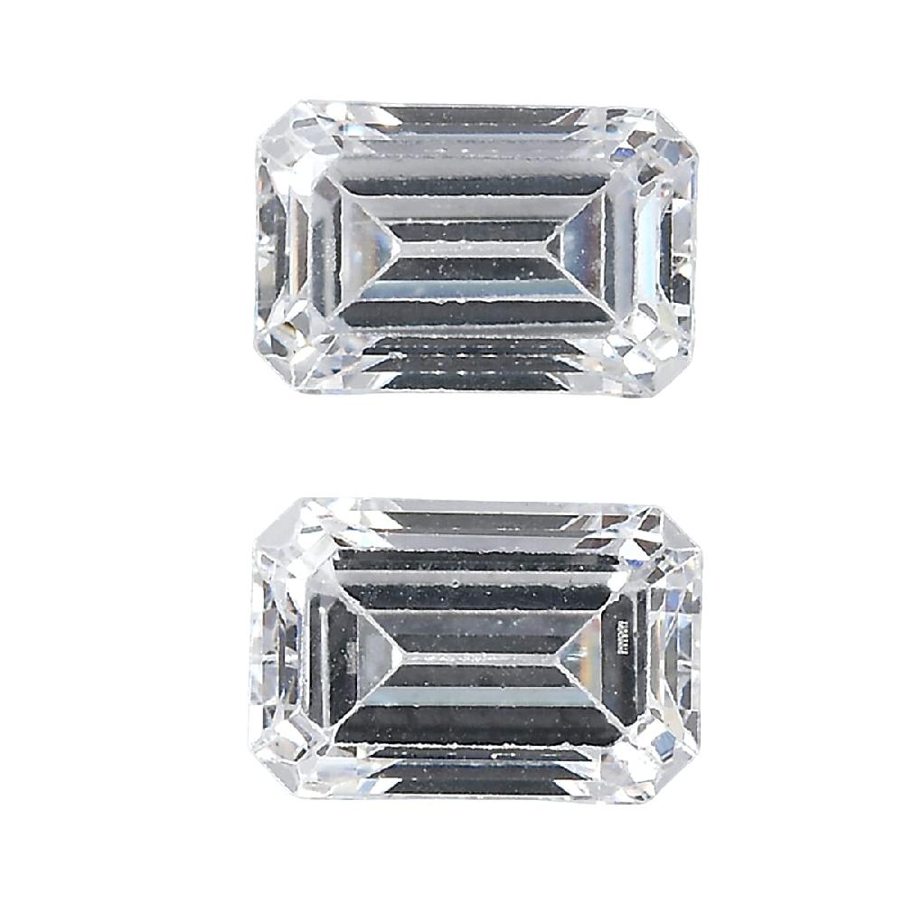 shop lc 2.06 ctw Octagon Cut Swarovski Zirconia Loose Stone (Set Of 2) (6x4 mm)