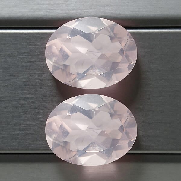 Shop Lc 2.92 Ctw Oval Cut Rose Quartz Loose Gemstone (Set Of 2) (9x7 Mm)