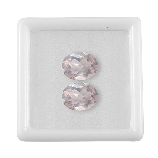 Shop Lc 2.92 Ctw Oval Cut Rose Quartz Loose Gemstone (Set Of 2) (9x7 Mm)