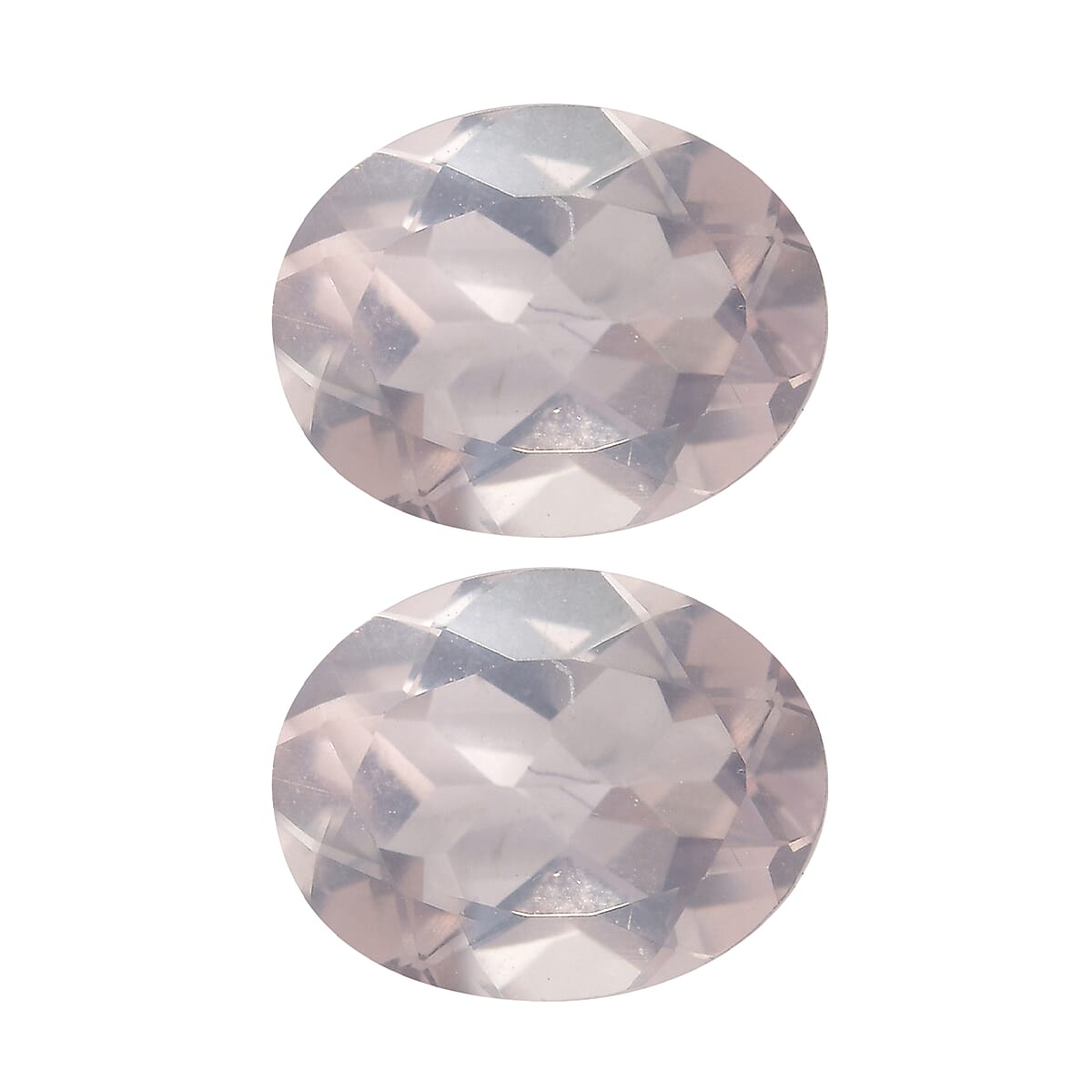 shop lc 2.92 ctw Oval Cut Rose Quartz Loose Gemstone (Set Of 2) (9x7 mm)