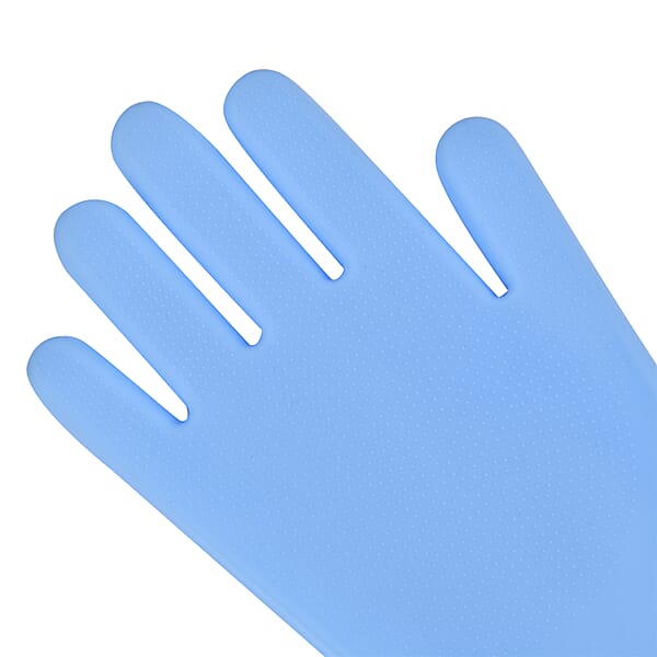 Shop Lc 2 Pairs Silicone Gloves With Bristles On The Palms - Blue