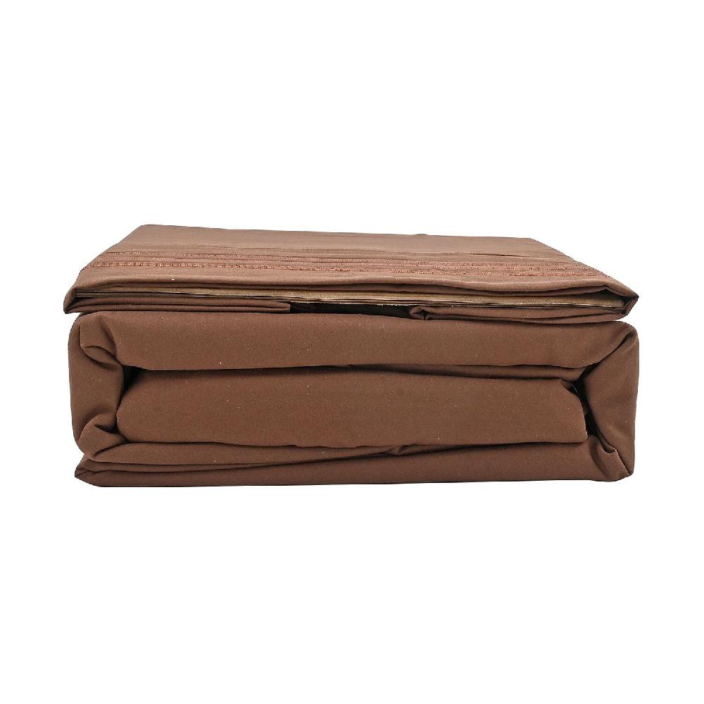 shop lc 2200 Series 80 GSM Brown Microfiber 4pc Sheet Set -King