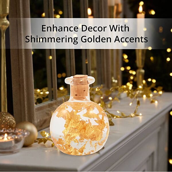 Shop Lc 22K Gold Fortuna Flakes In Glass Bottle Handmade In Spain