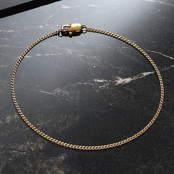 Shop Lc 22K Yellow Gold Curb Chain Bracelet (6.50 In) 1.36 Grams