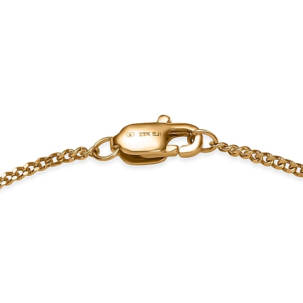 Shop Lc 22K Yellow Gold Curb Chain Bracelet (6.50 In) 1.36 Grams
