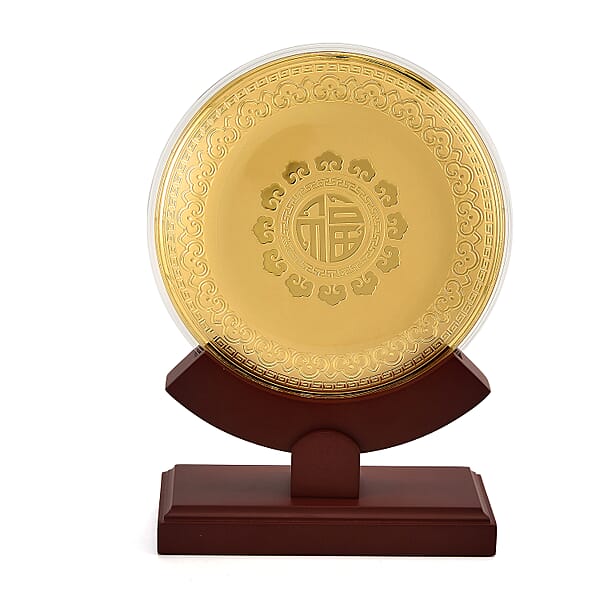 Shop Lc 24K Gold Line Of Faith Embossed Medallion-Style Ornament – 160mm (50mg)