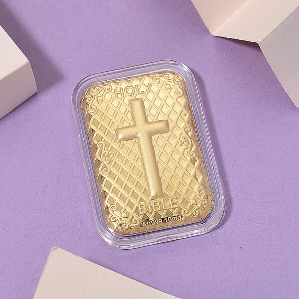 Shop Lc 24K Golden Bible Cross Emboss Sheet 31x45.5mm 10mg