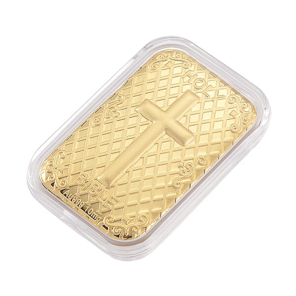 Shop Lc 24K Golden Bible Cross Emboss Sheet 31x45.5mm 10mg