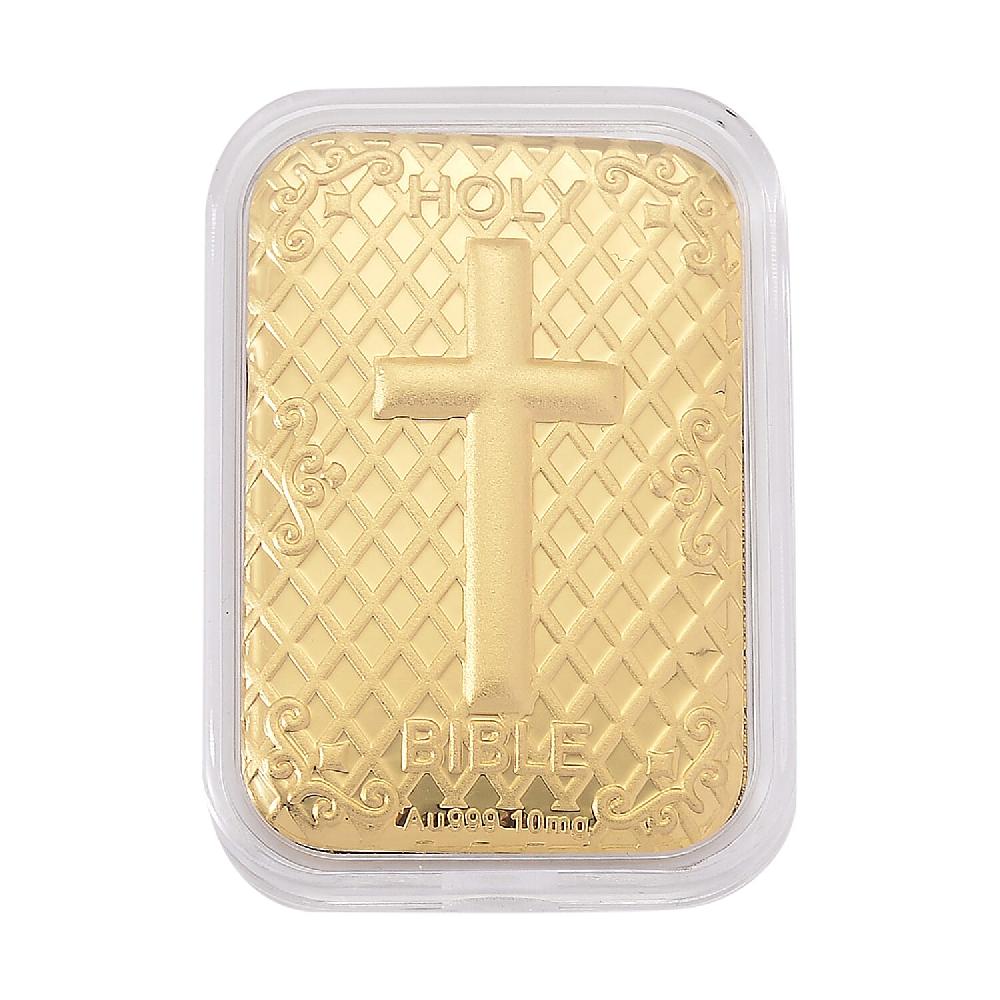 shop lc 24K Golden Bible Cross Emboss Sheet 31x45.5mm 10mg
