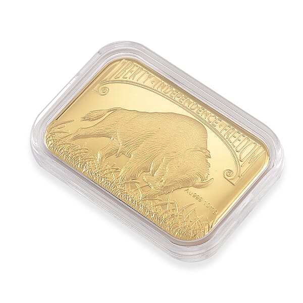 Shop Lc 24K Golden Bison Tribute Emboss Sheet 31x45.5mm 10mg