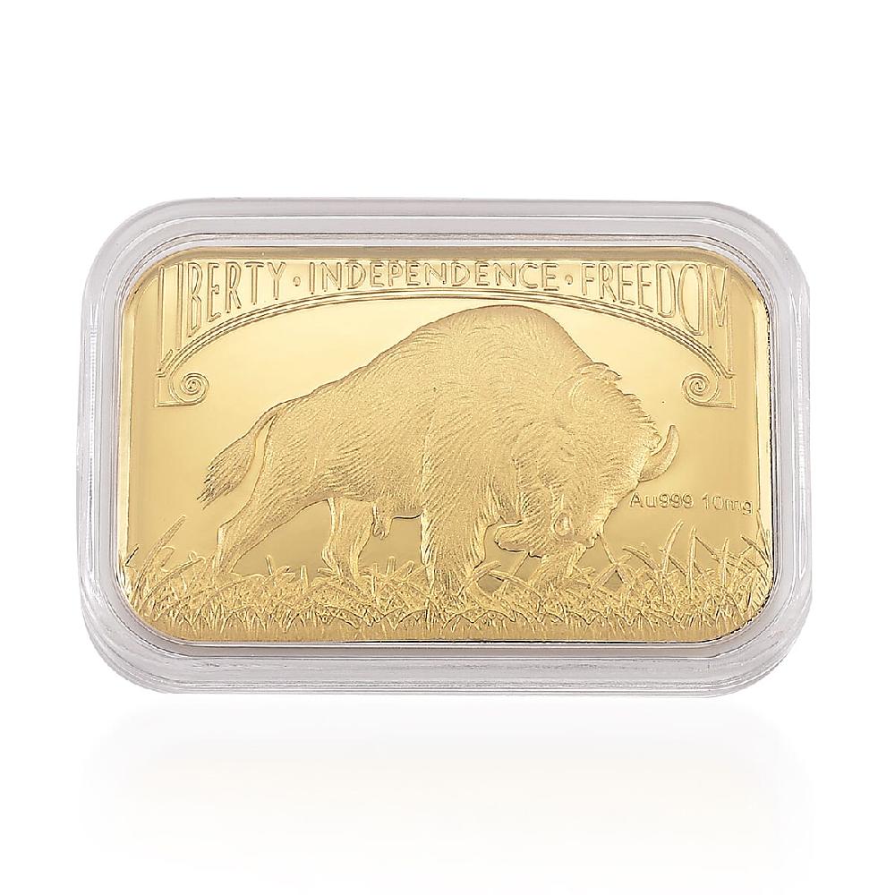 shop lc 24K Golden Bison Tribute Emboss Sheet 31x45.5mm 10mg