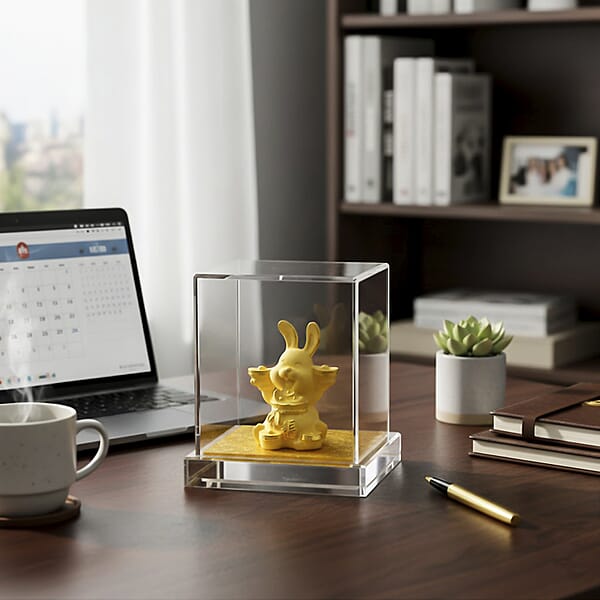 Shop Lc 24K Golden Blessings Fu Rabbit Collectible Ornament 10mg