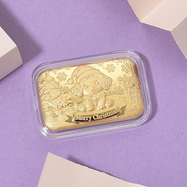 Shop Lc 24K Golden Christmas Santa’s Puppy Emboss Sheet (31x45.5mm) 10mg