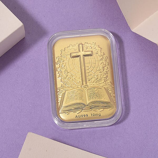 Shop Lc 24K Golden Faith Line Bible And Cross Embossed Sheet 10mg