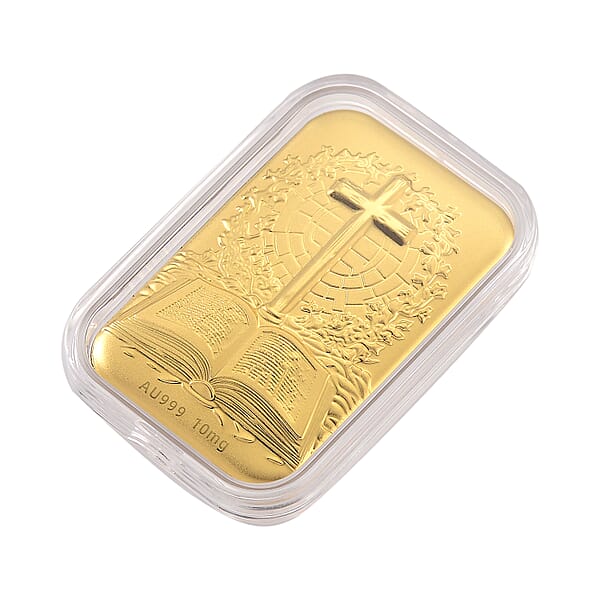 Shop Lc 24K Golden Faith Line Bible And Cross Embossed Sheet 10mg