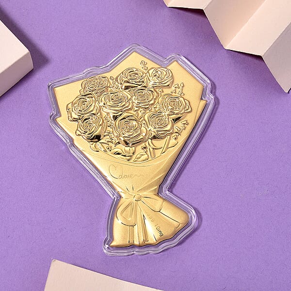 Shop Lc 24K Golden Forever Rose Bouquet Emboss Sheet With Book Packaging 10mg