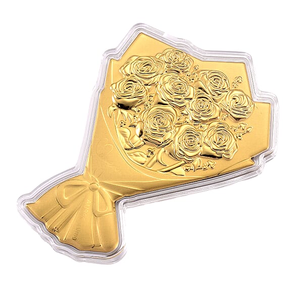 Shop Lc 24K Golden Forever Rose Bouquet Emboss Sheet With Book Packaging 10mg