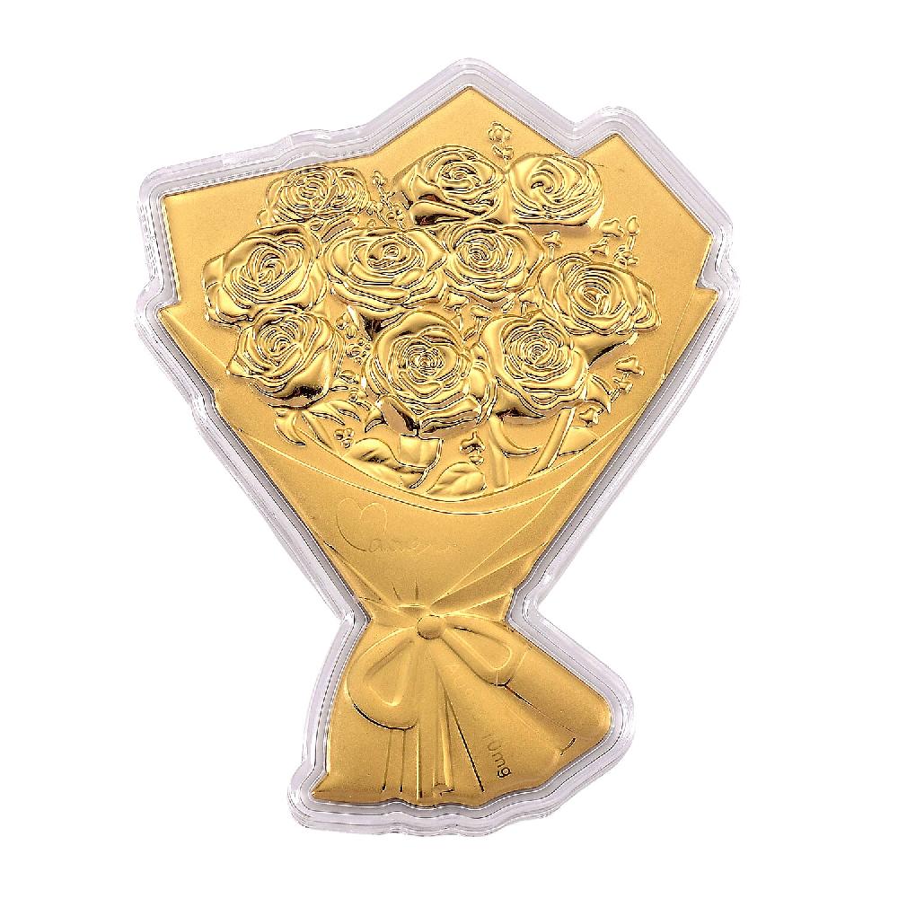 shop lc 24K Golden Forever Rose Bouquet Emboss Sheet with Book Packaging 10mg