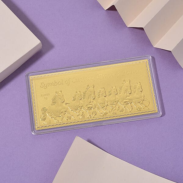 Shop Lc 24K Golden Fortune Seven Horses Emboss Sheet 103x49mm (1 G)