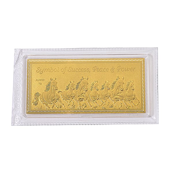 Shop Lc 24K Golden Fortune Seven Horses Emboss Sheet 103x49mm (1 G)