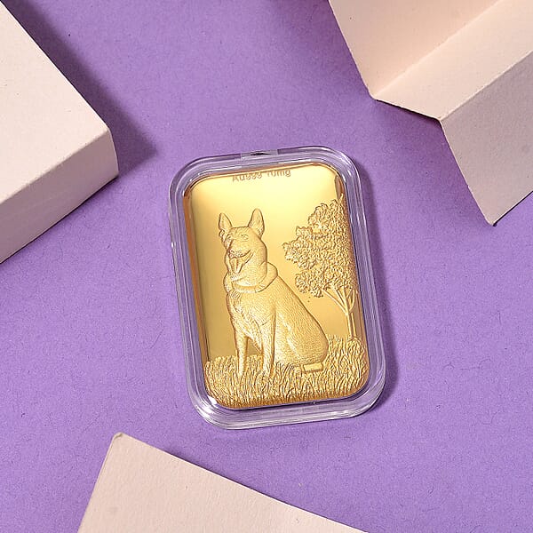 Shop Lc 24K Golden Guardian German Shepherd Emboss Sheet 31x45.5mm 10mg