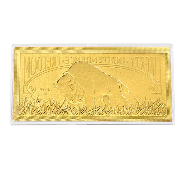 Shop Lc 24K Golden Pride Of American Buffalo Embossed Sheet (103mmx49mm) 1g