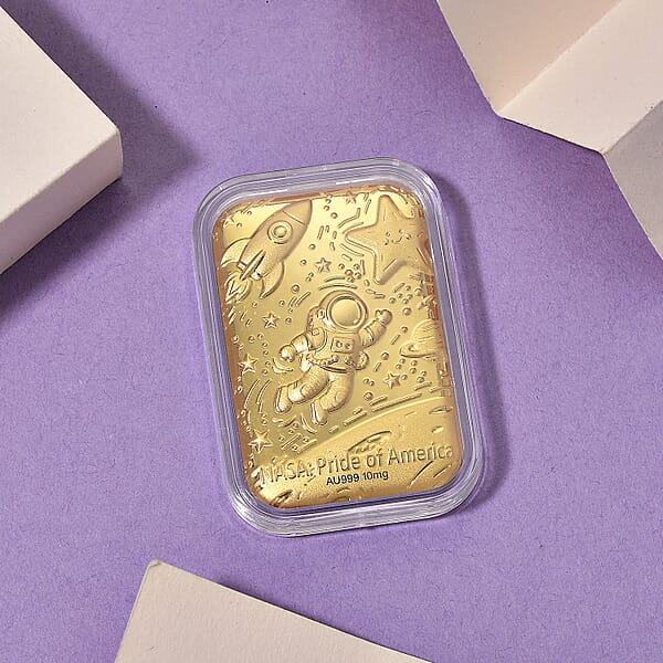 Shop Lc 24K Golden Pride Of NASA Embossed Sheet 31x45.5mm 10mg