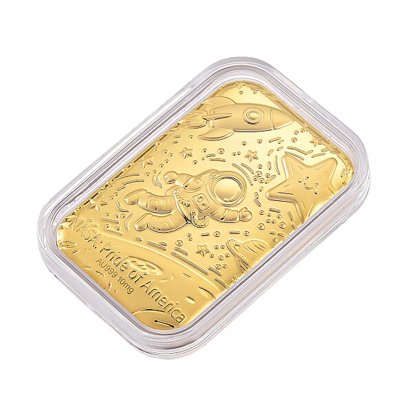 Shop Lc 24K Golden Pride Of NASA Embossed Sheet 31x45.5mm 10mg