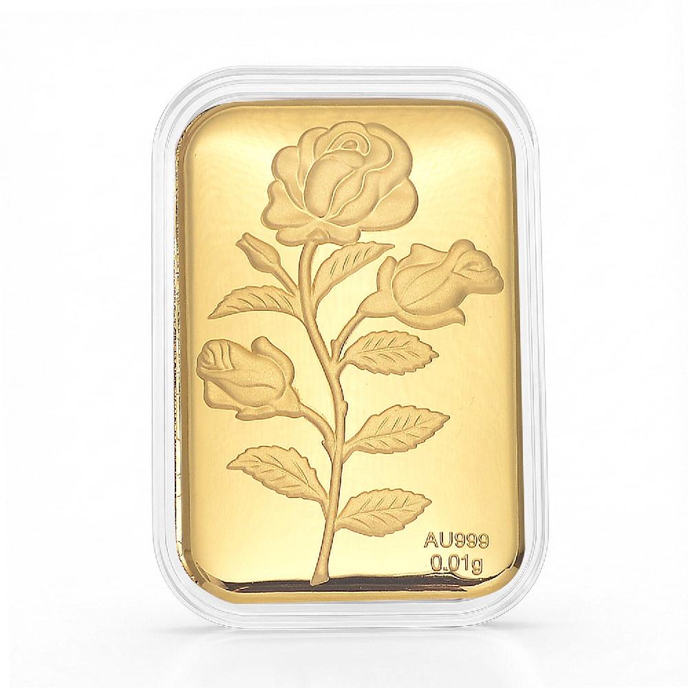 shop lc 24K Golden Rose Flower Emboss Sheet 31x45.5mm 10mg (Del. in 10-12 Days)