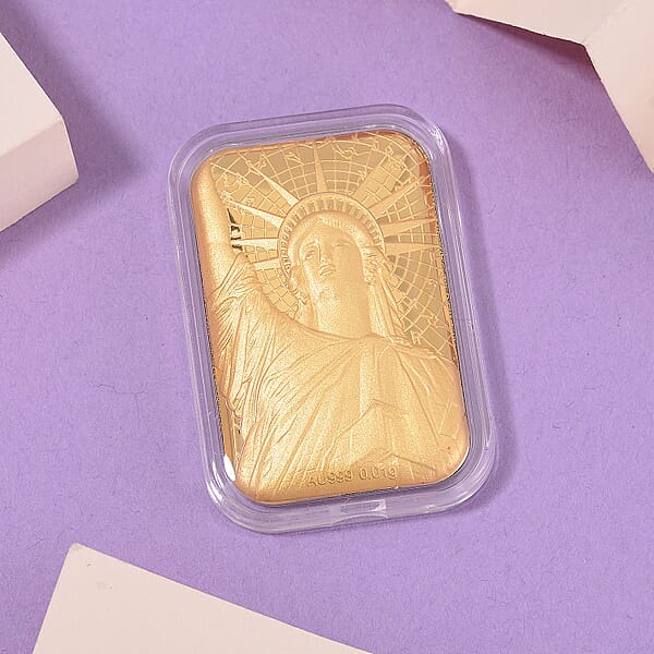 Shop Lc 24K Golden Statue Of Liberty Emboss Sheet 31x45.5mm 10mg
