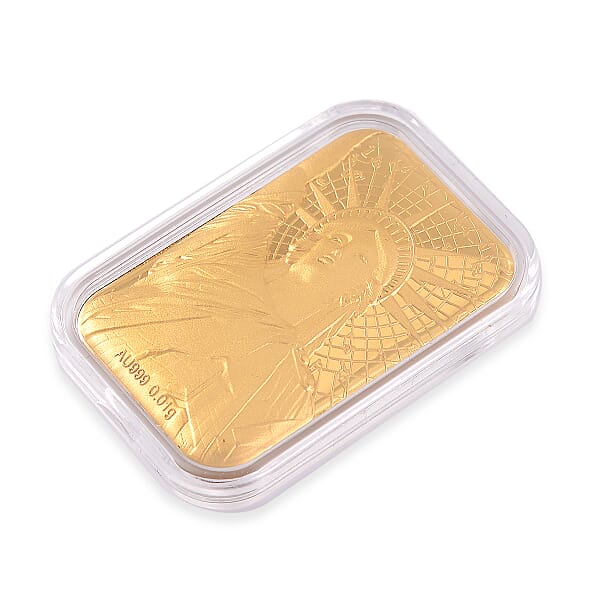Shop Lc 24K Golden Statue Of Liberty Emboss Sheet 31x45.5mm 10mg