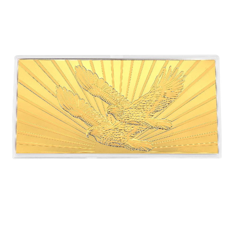 shop lc 24K Golden Symbol of American Freedom – Twin Eagles Embossed Sheet (15.5 × 7.5 cm) 100 mg