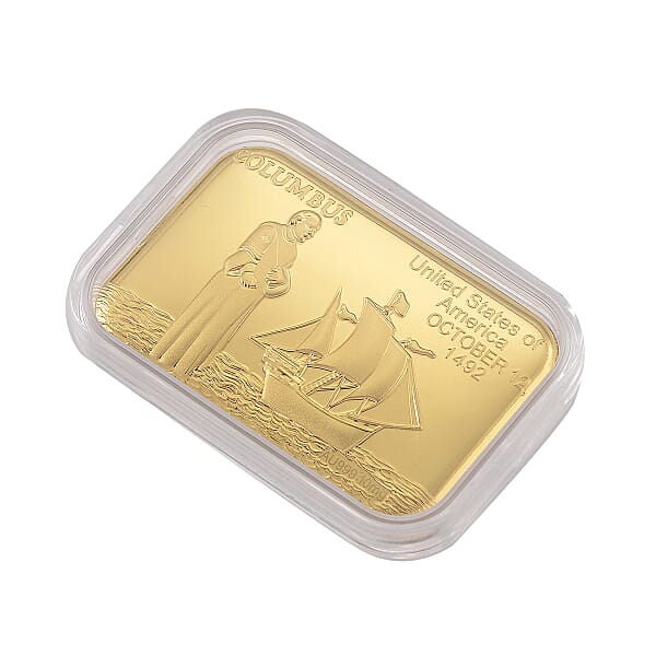 Shop Lc 24K Golden Traveling By Legend Columbus Emboss Sheet (31x45.5mm) 10mg